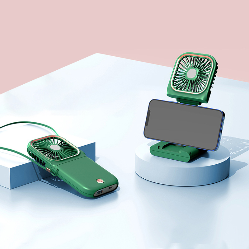 Nackenventilator mit Telefonhalter, zusammenklappbar