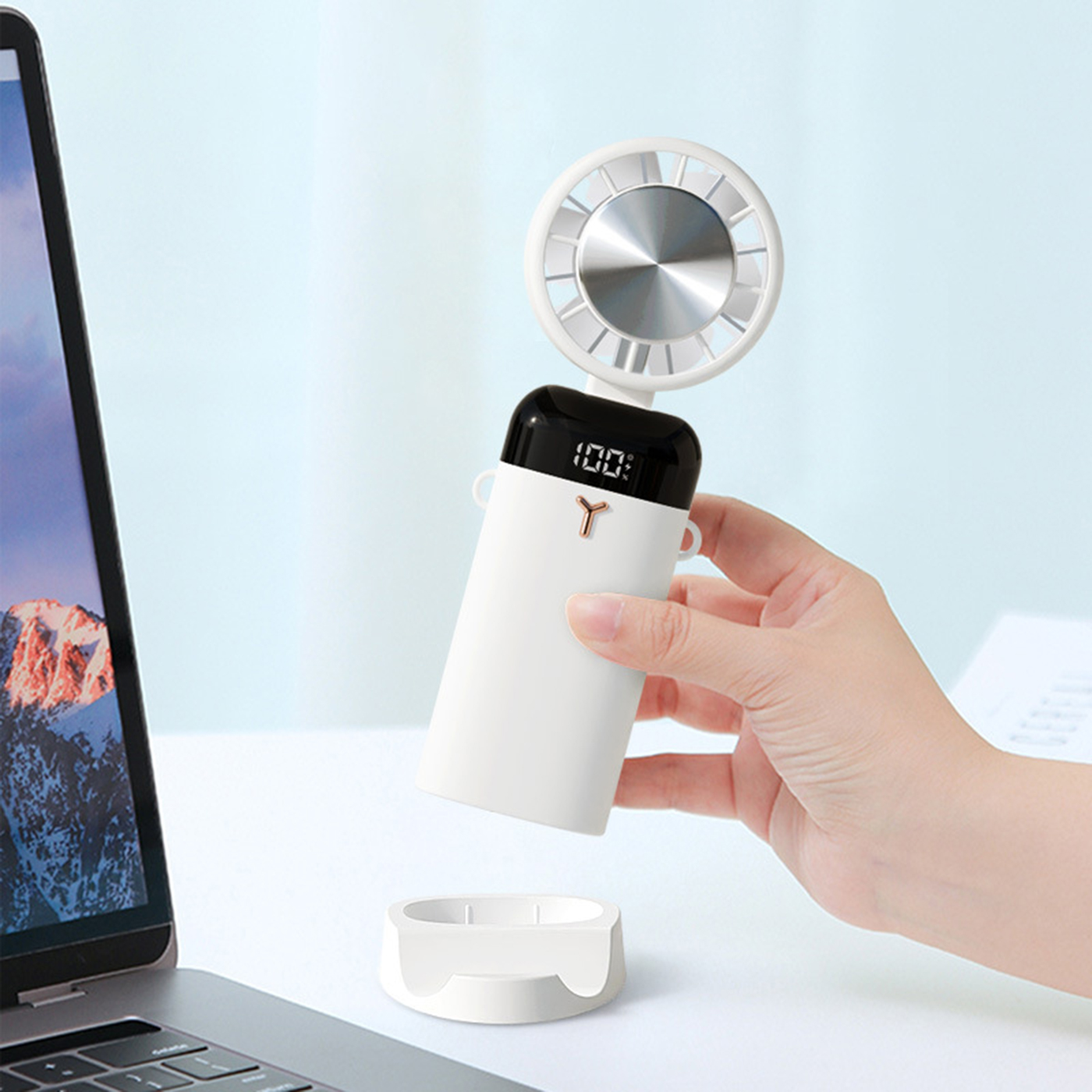 Promotional Handheld Fan With Ice Cooling4