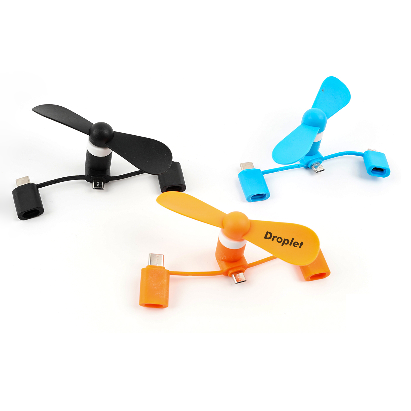 Mini-Lüfter für Telefoncomputer, 3 in 1, USB