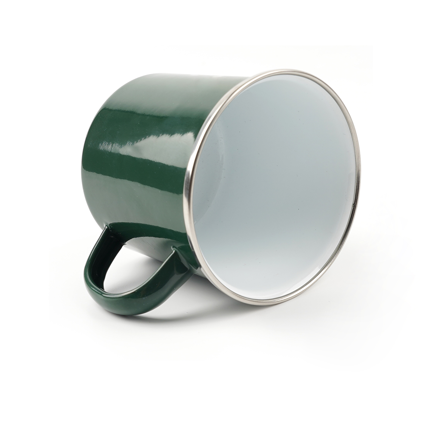 Personalized 350ml Enamel Mug With Silver Rim2