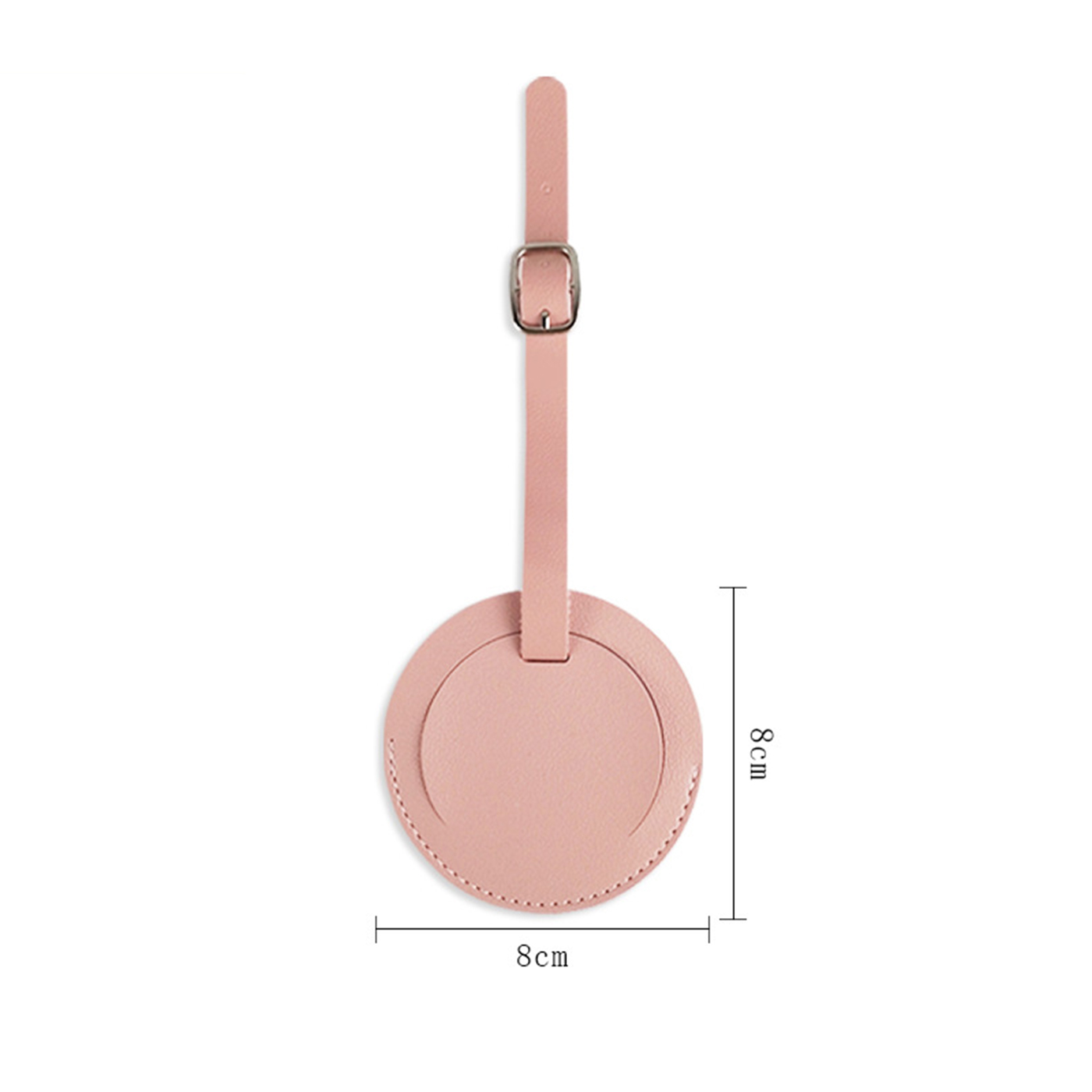 PU Leather Round Thickened Luggage Tag2