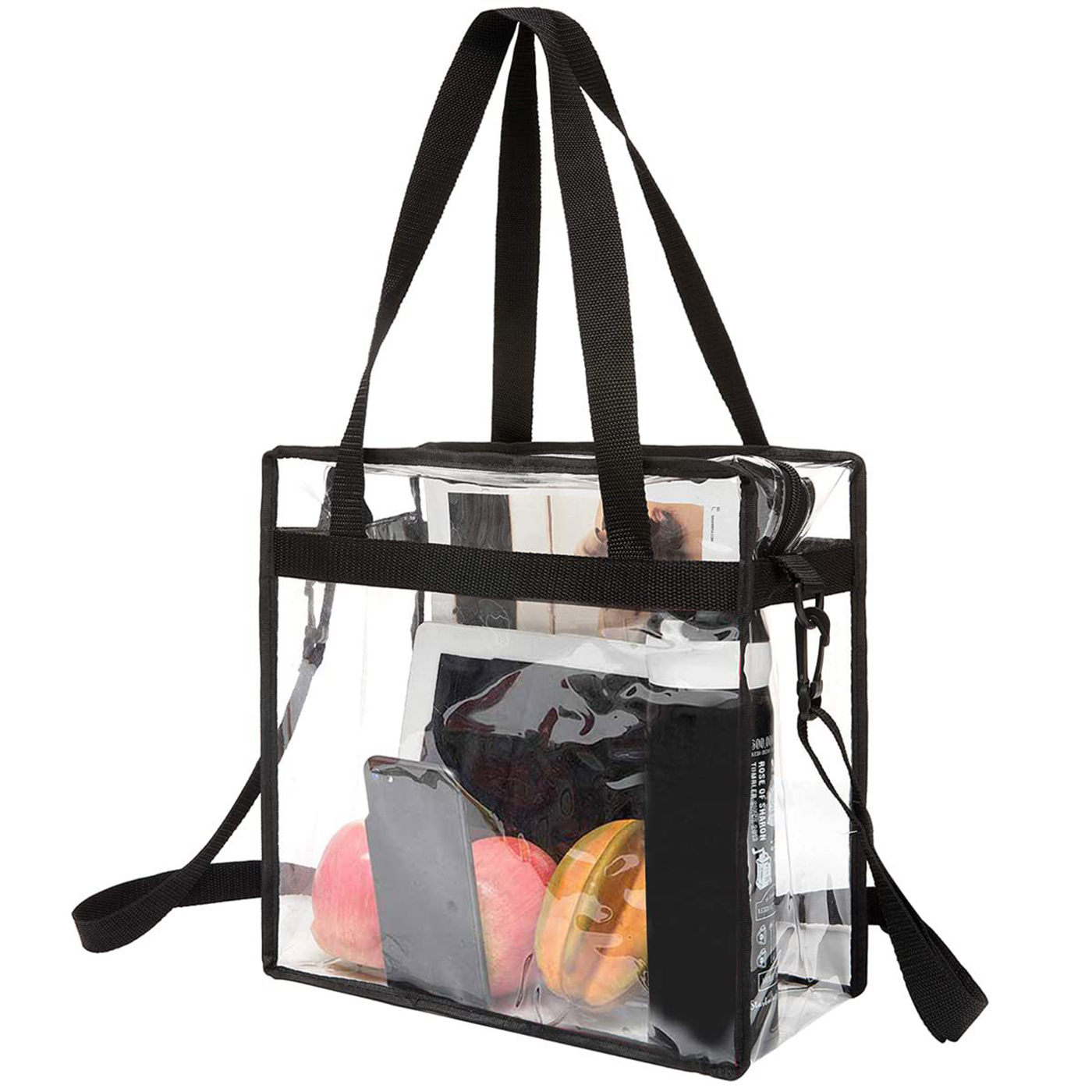 Clear Stadium Approved Tote Bag With Shoulder Strap