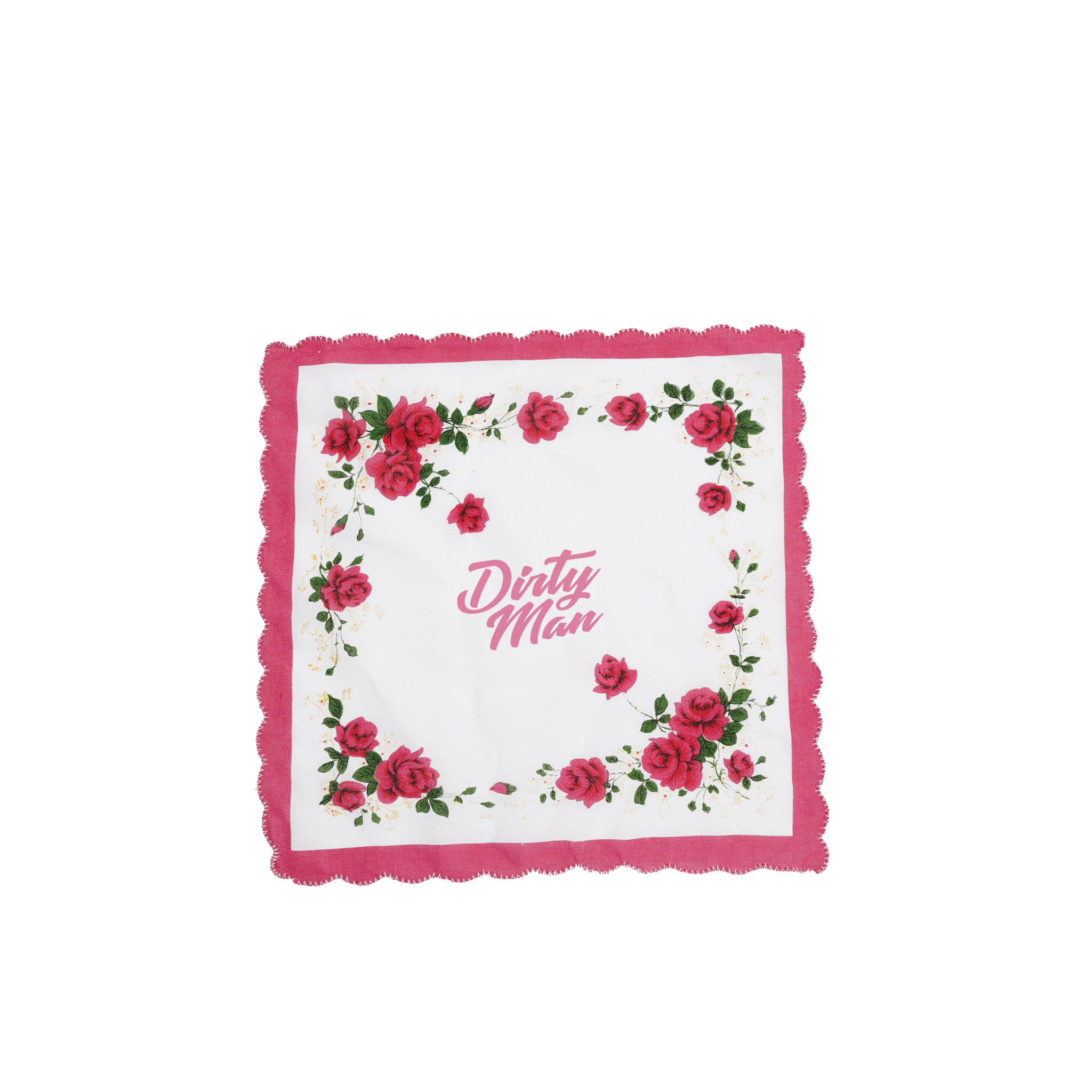 Heat Transfer Vintage Floral Cotton Handkerchief