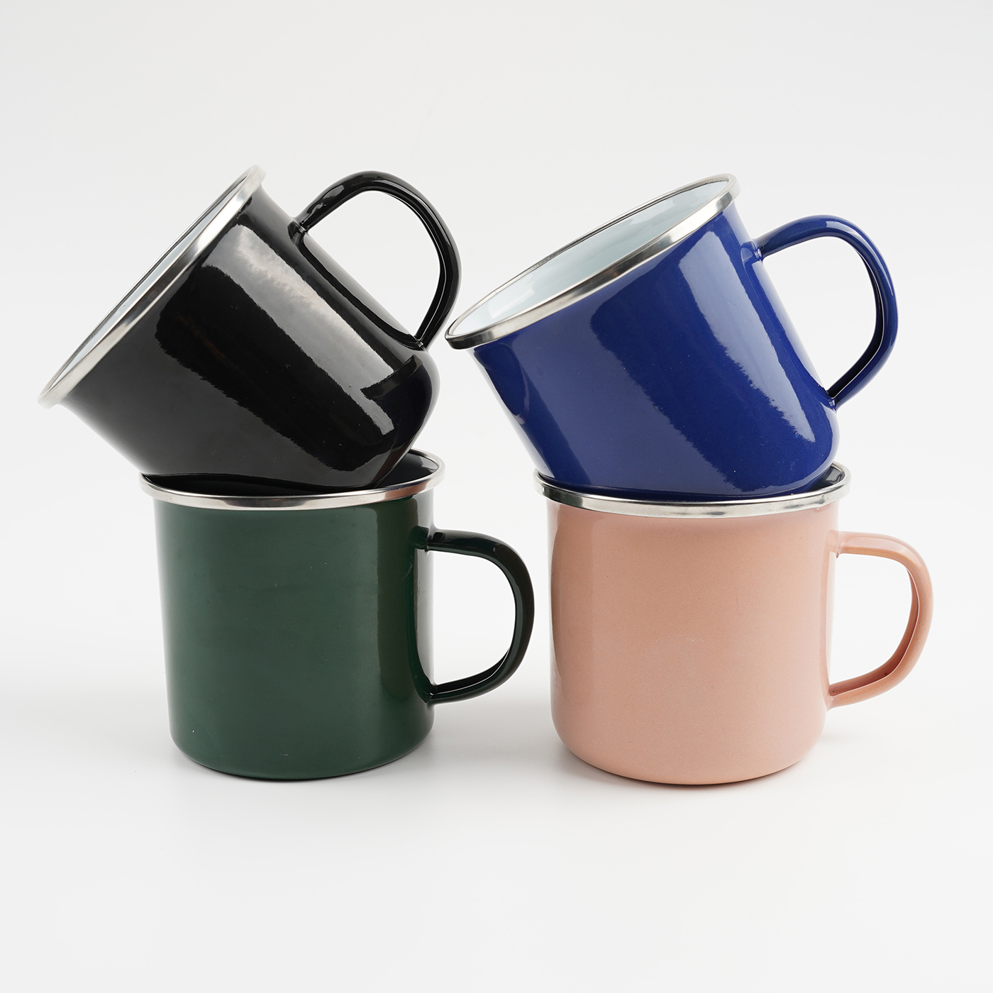 Personalized 350ml Enamel Mug With Silver Rim4