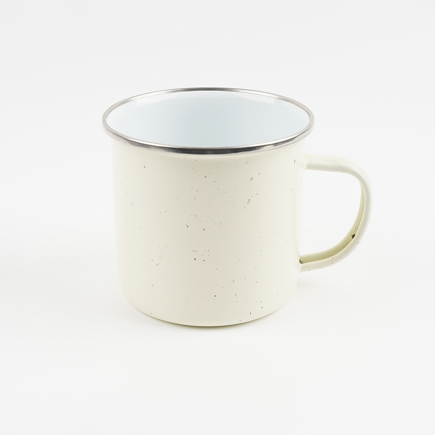 Custom 500ml Enamel Mug With Silver Rim4