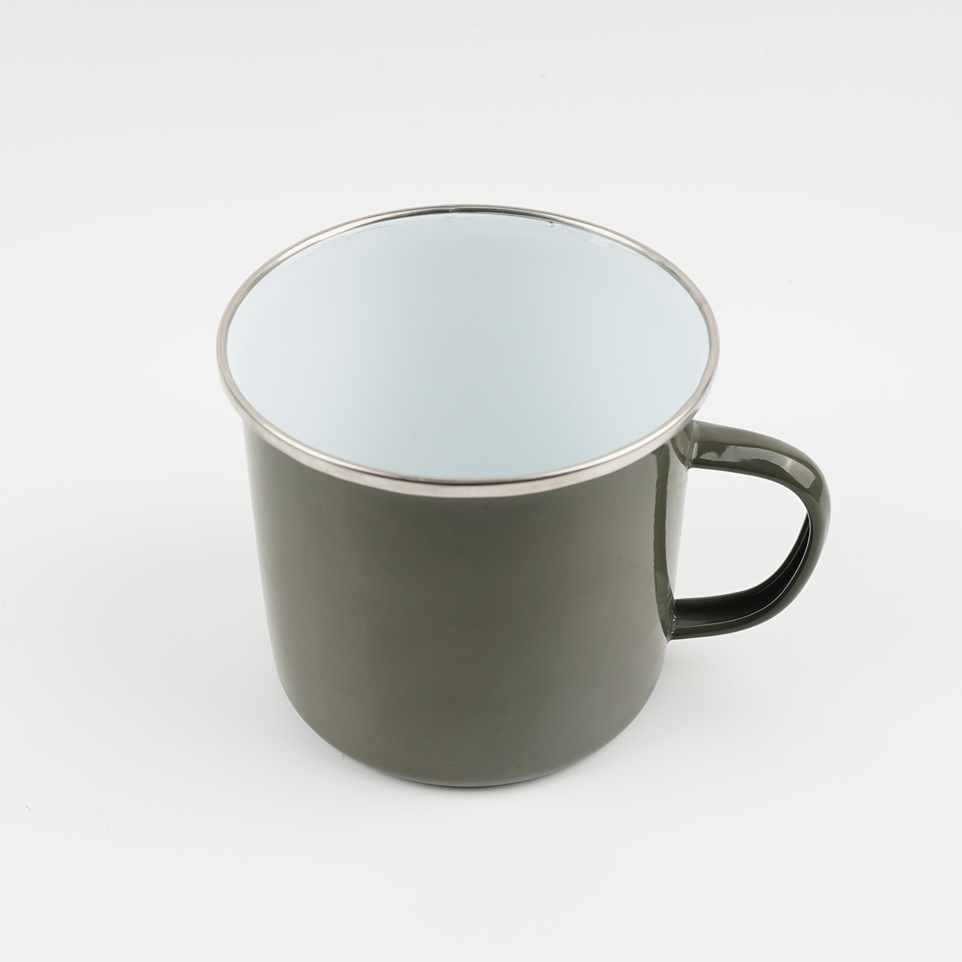 Custom 22 oz. Enamel Mug With Silver Rim3