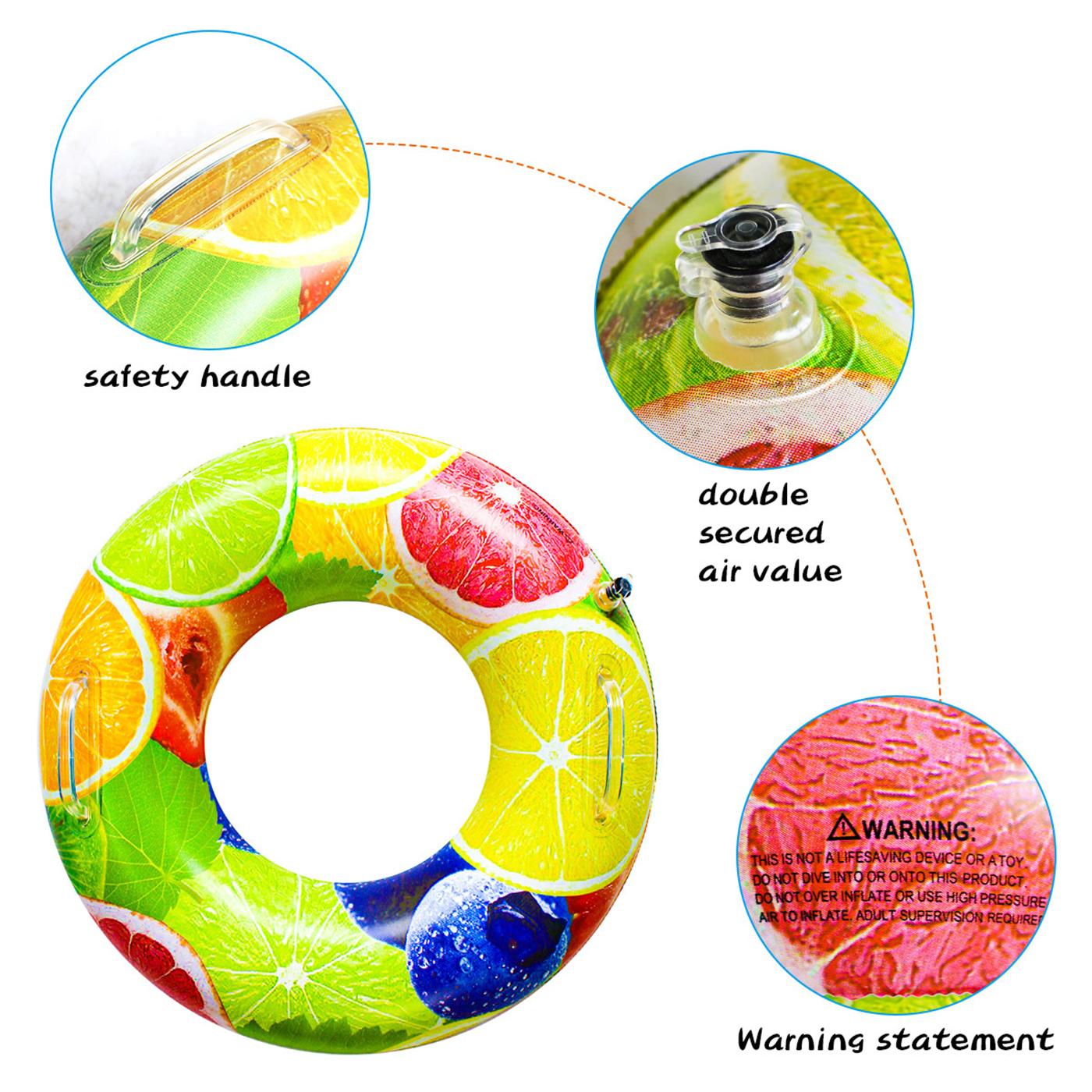 Large Inflatable Swimming Ring With Handle2