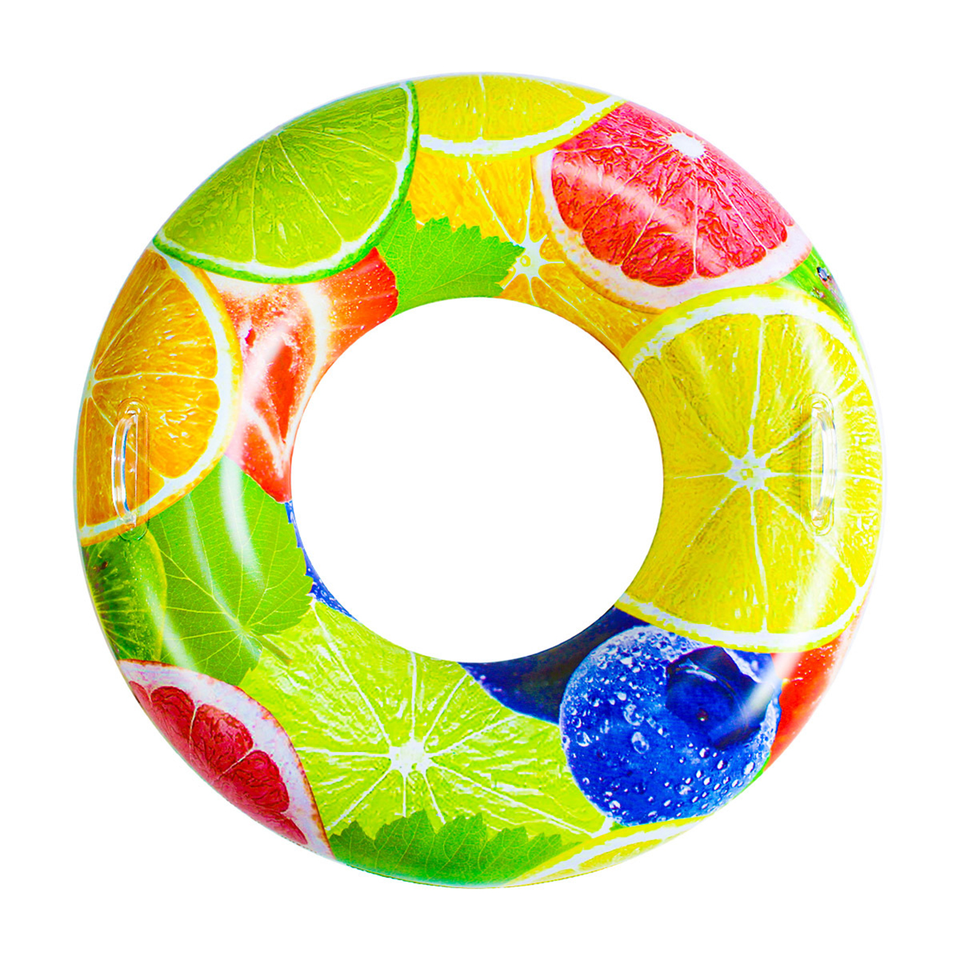 Promotional Medium Inflatable Pool Ring With Handle1