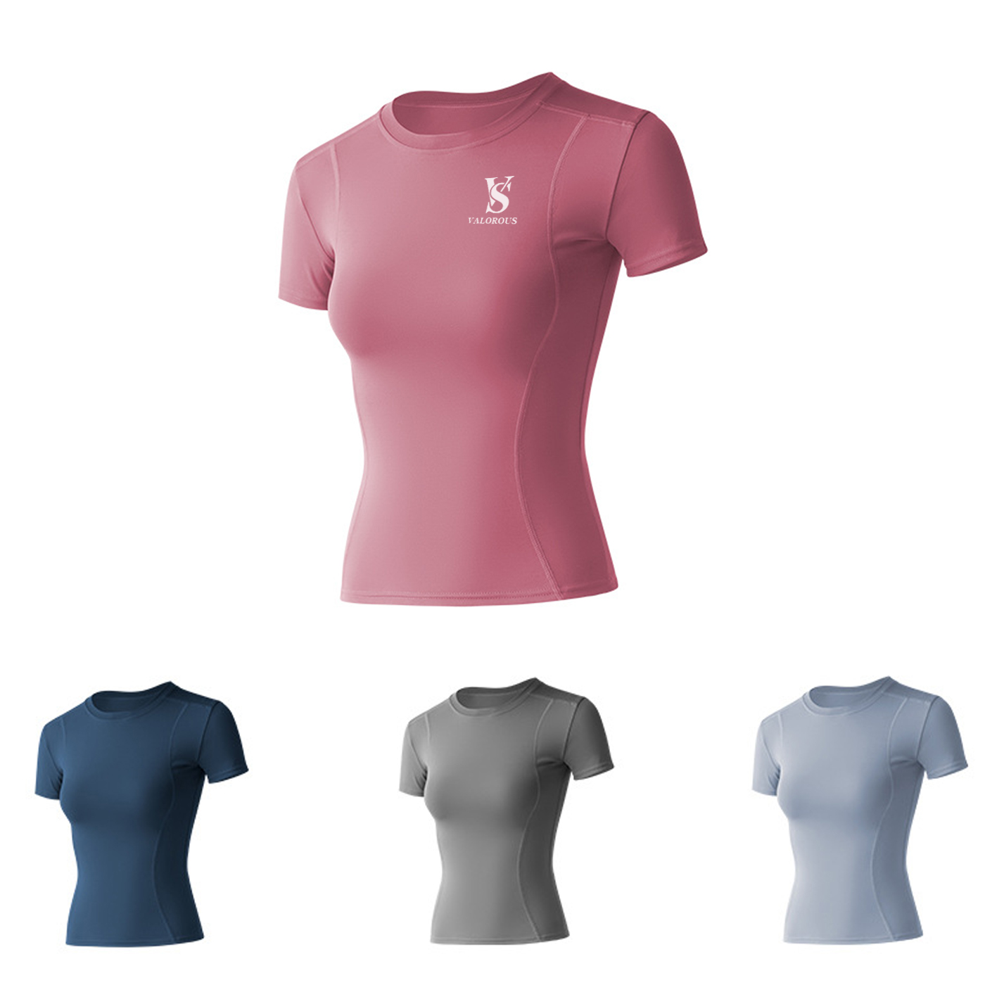 Damenshirt, Rundhalsausschnitt, Yoga, Kurzarm