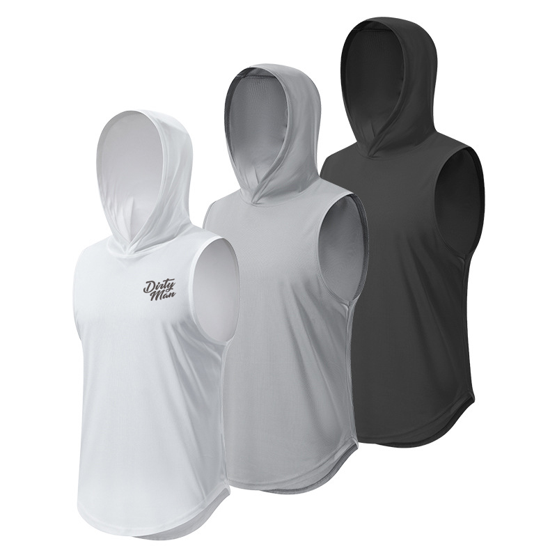 Ärmelloses Gym-Hoodie-Weste, Herren