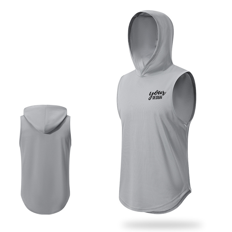 Men's Sleeveless Gym Hoodies Vest1