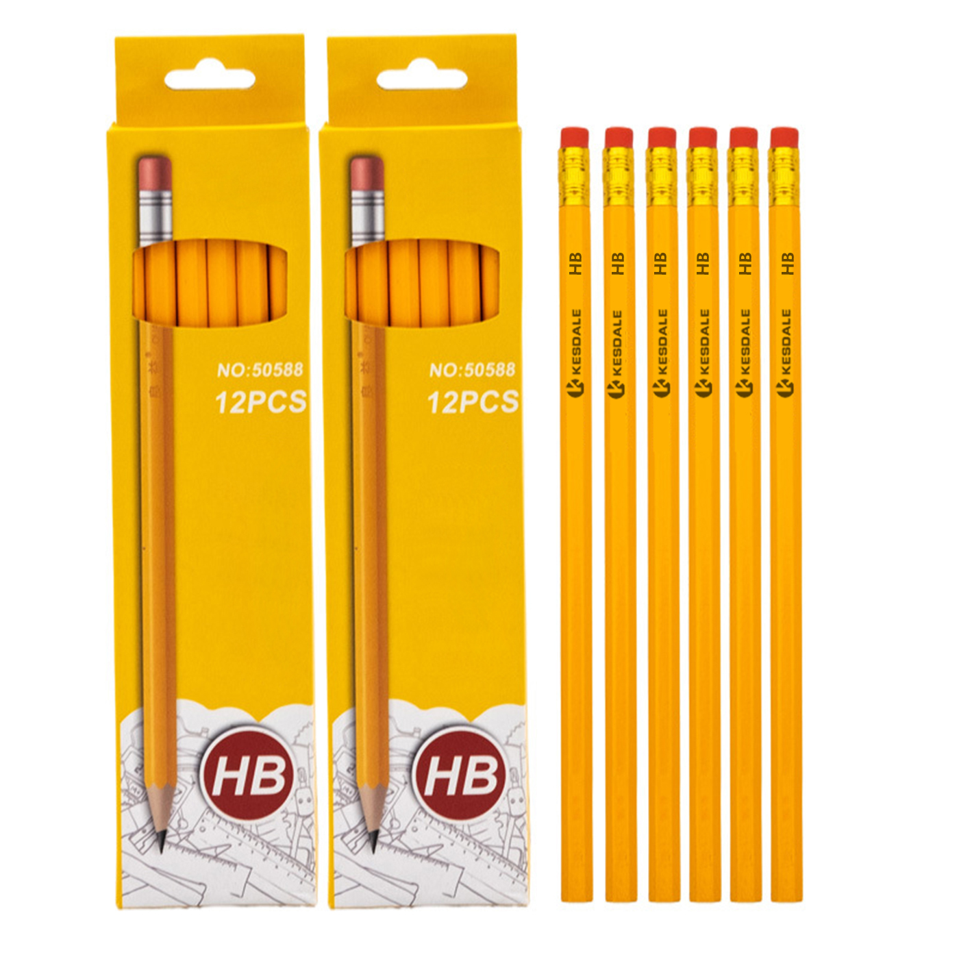 HB-Bleistift, 12 Stück, personalisiert