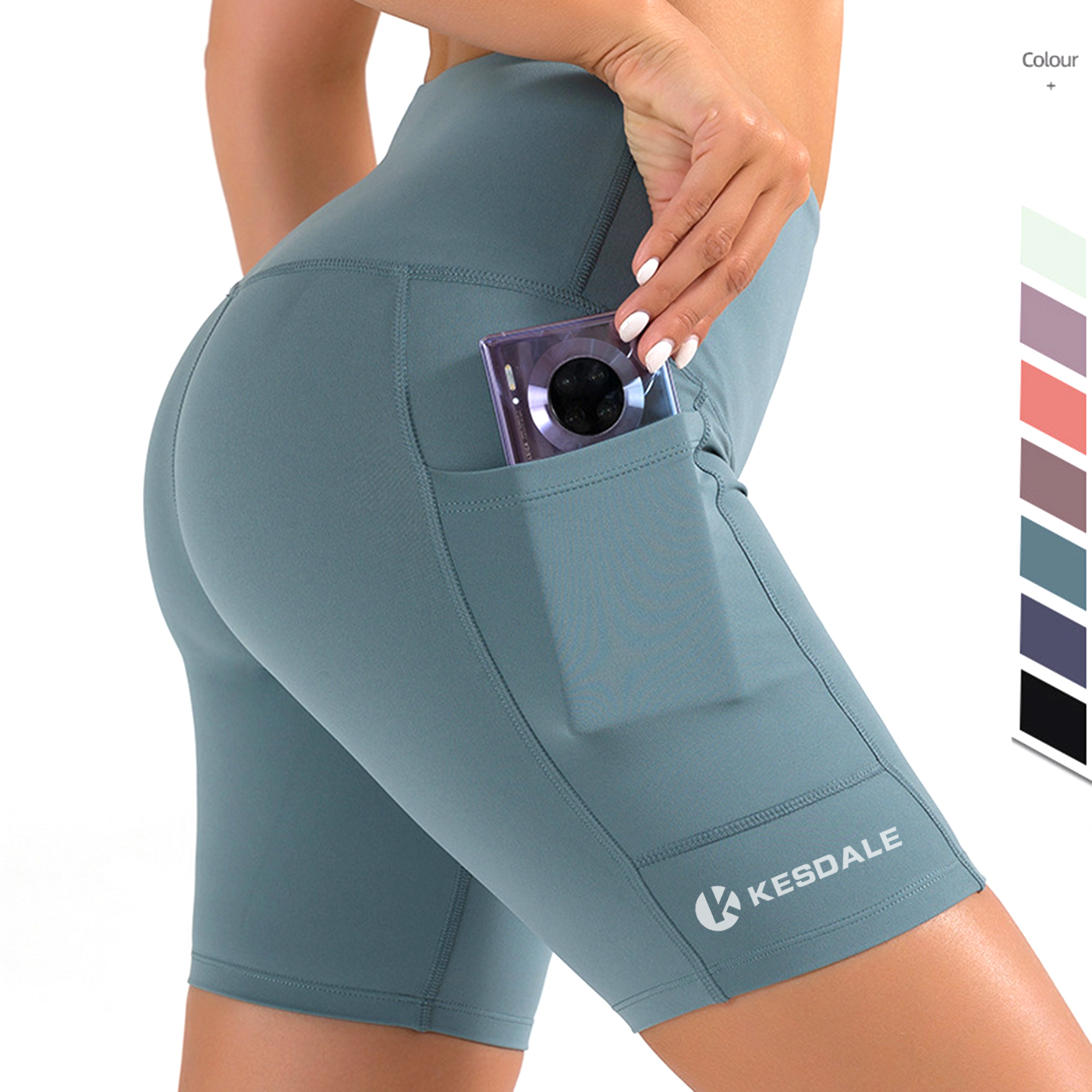 Legging-Shorts, hohe Taille, Sport