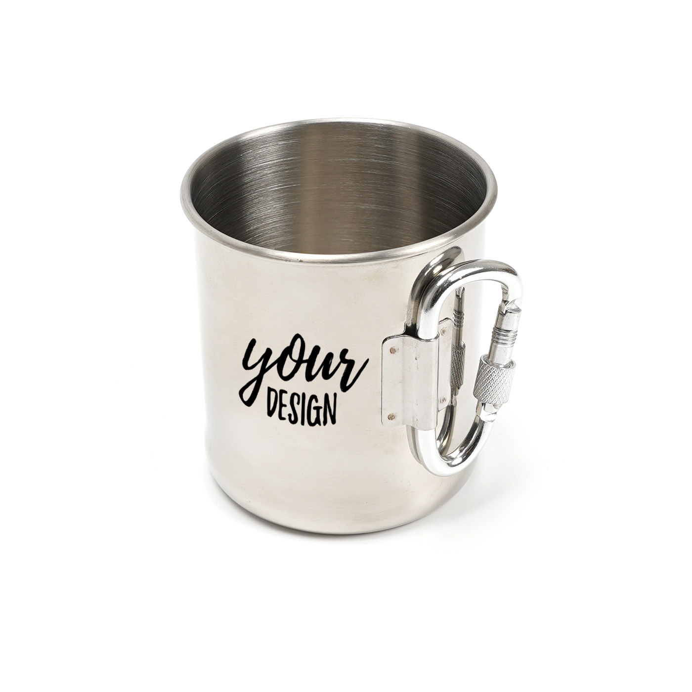 Stainless Steel Camping Mug With Carabiner Handle