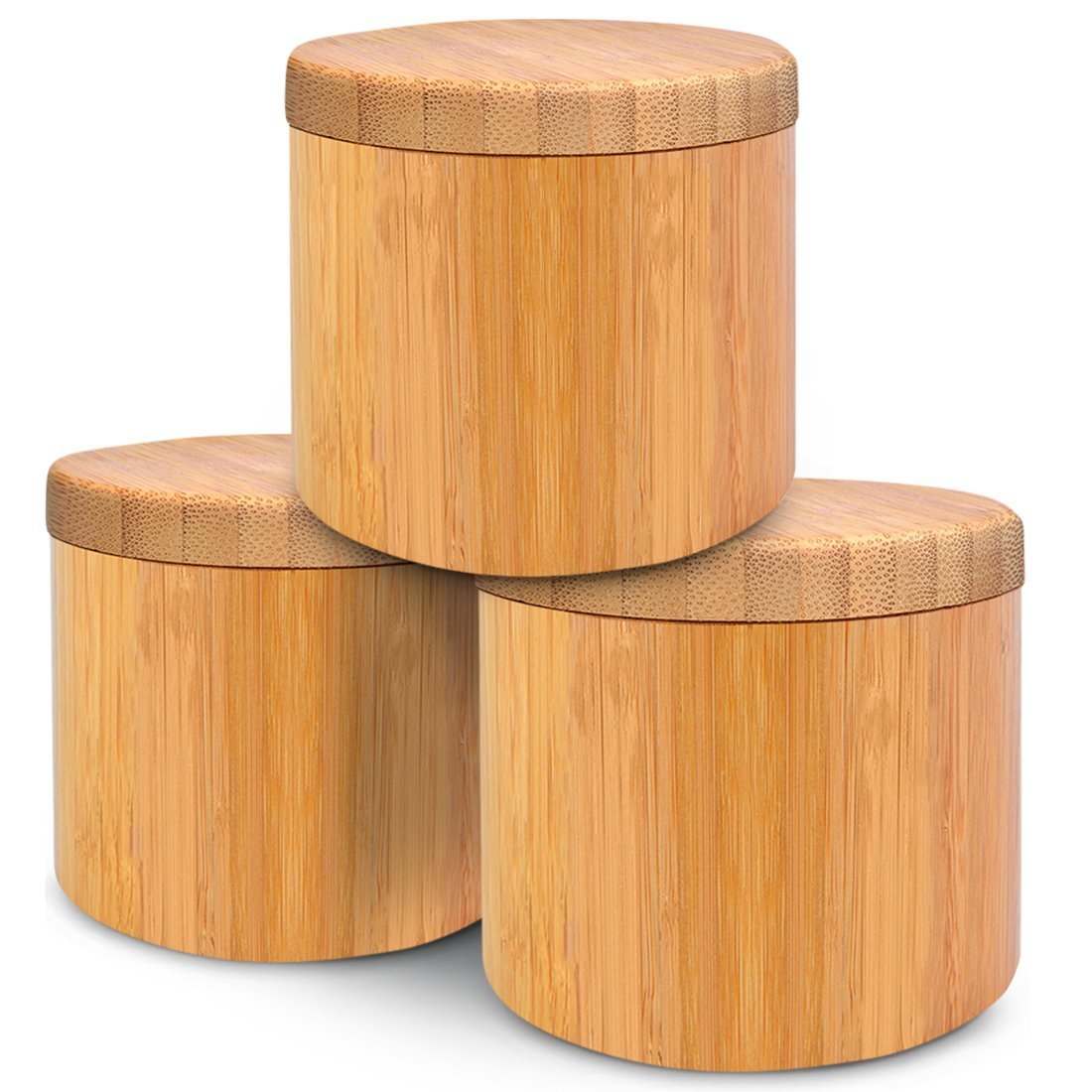 Custom Bamboo Salt Box With Lid 2