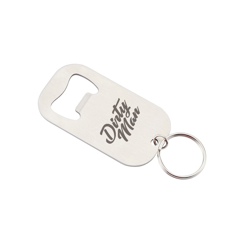 Engraved Stainless Steel Bottle Opener Keychain