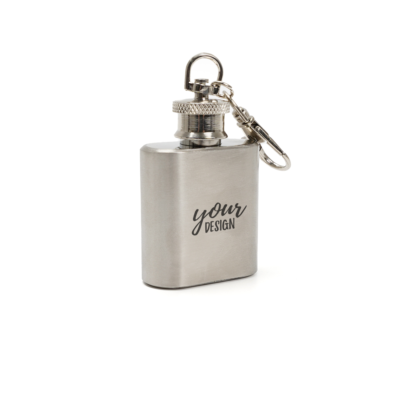 1 oz. Stainless Steel Hip Flask With Metal Screw Lid