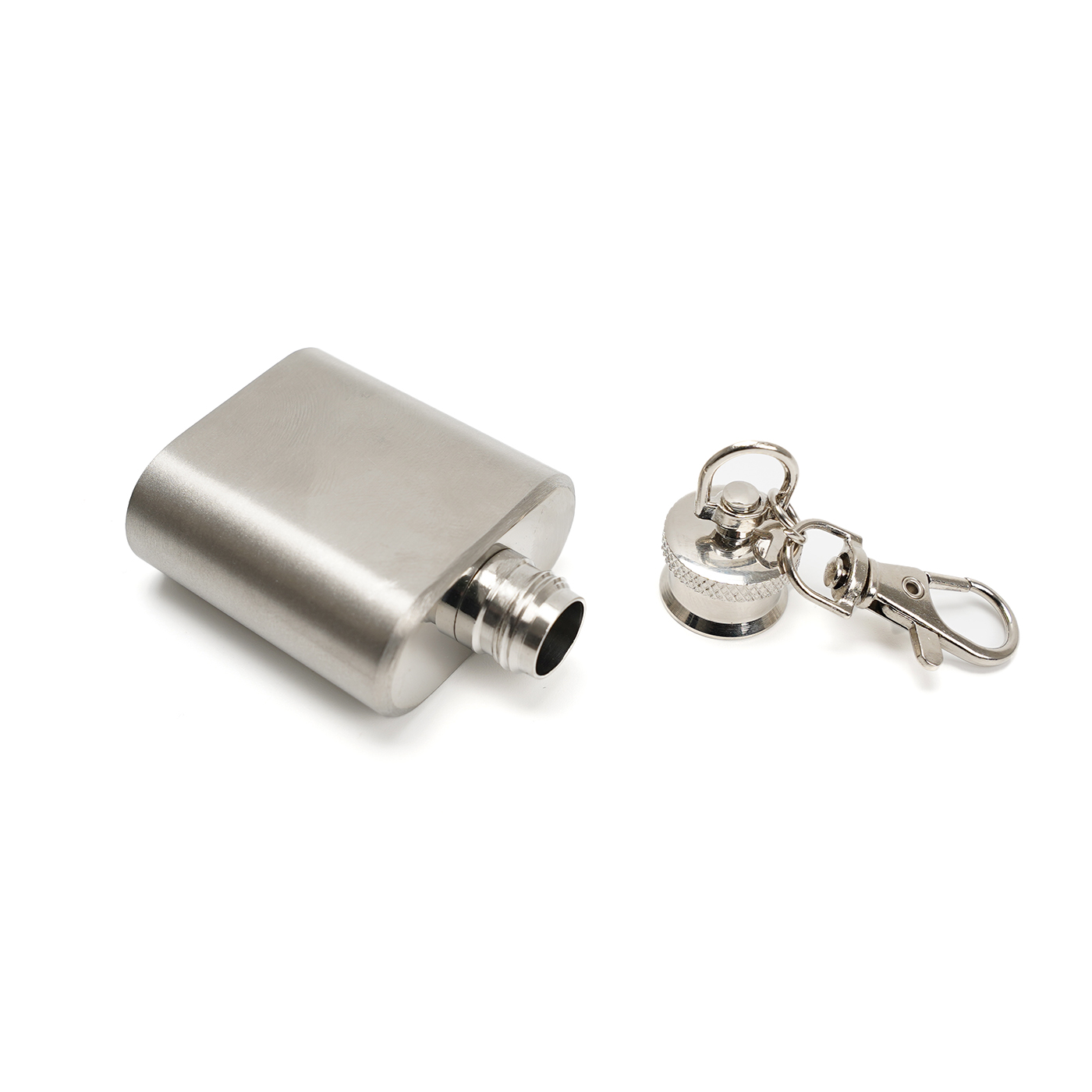 1 oz. Stainless Steel Hip Flask With Metal Screw Lid1