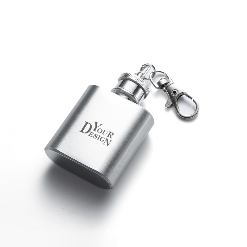 1 oz. Custom Stainless Steel Flask Keychain1