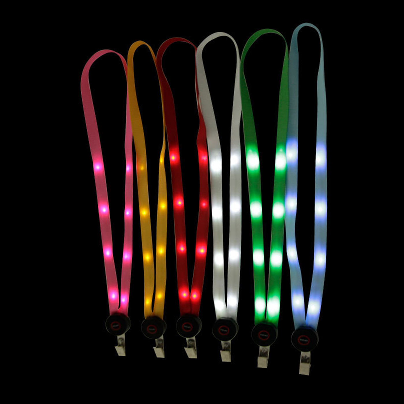 Print LED Light Up Lanyard With Badge Clip1