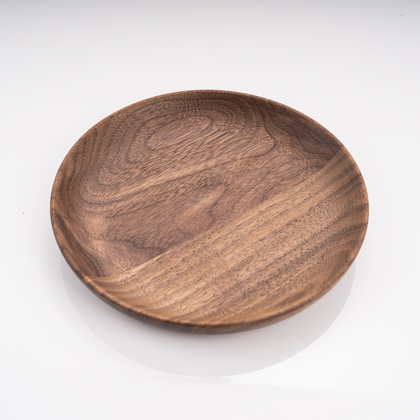 Black Walnut Round Dessert Plate2