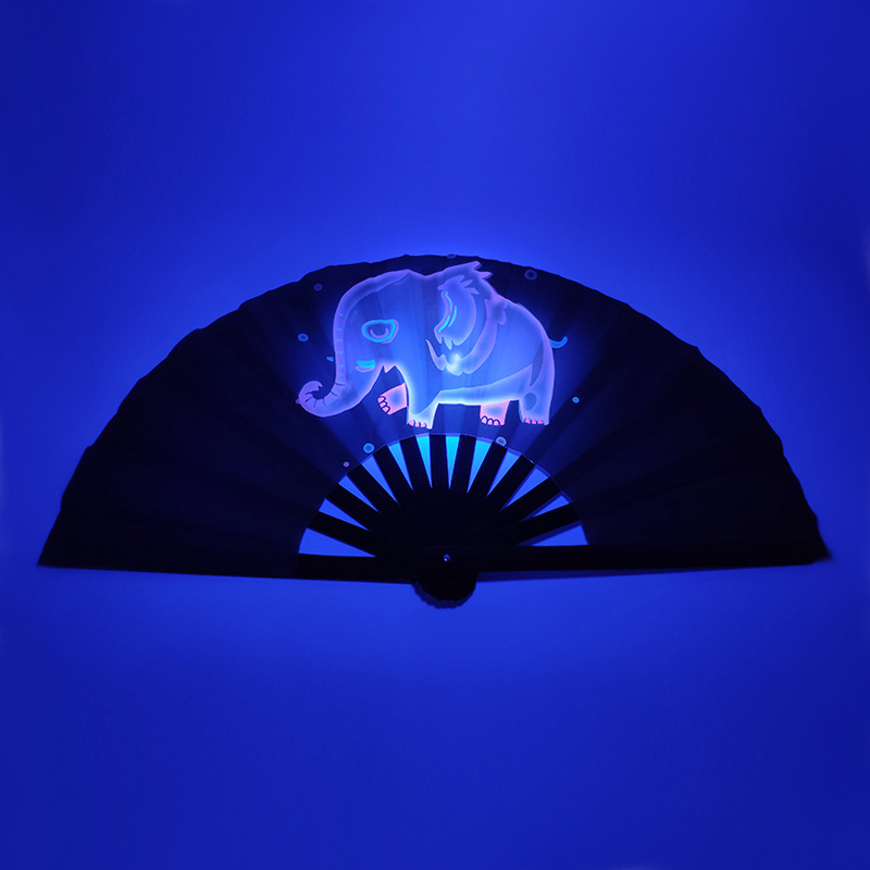 Maßgeschneiderter fluoreszierender Handfächer
