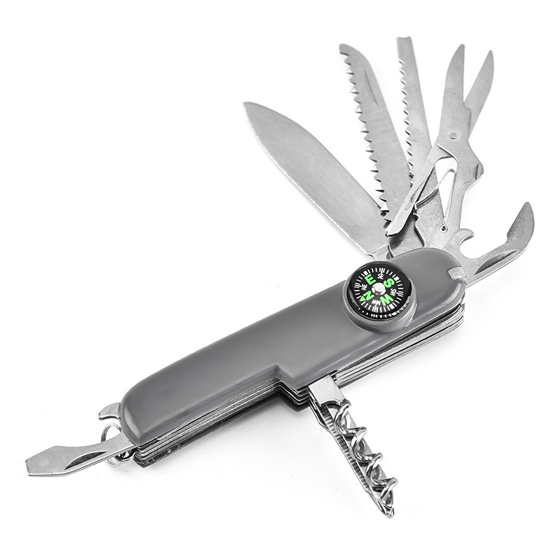 Schweizer Messer mit Kompass, Edelstahl, klappbar