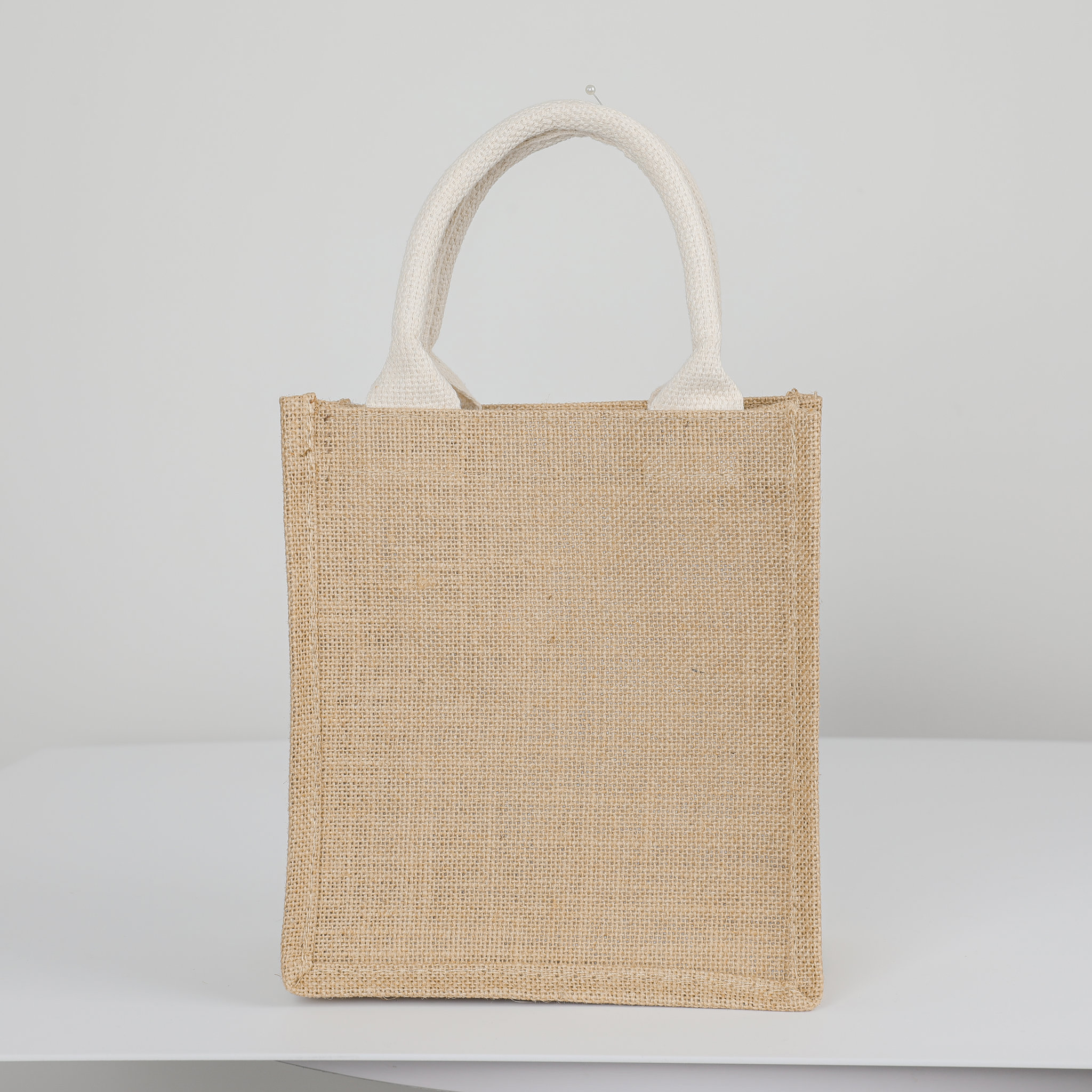 Natural Jute Burlap Tote Bag2