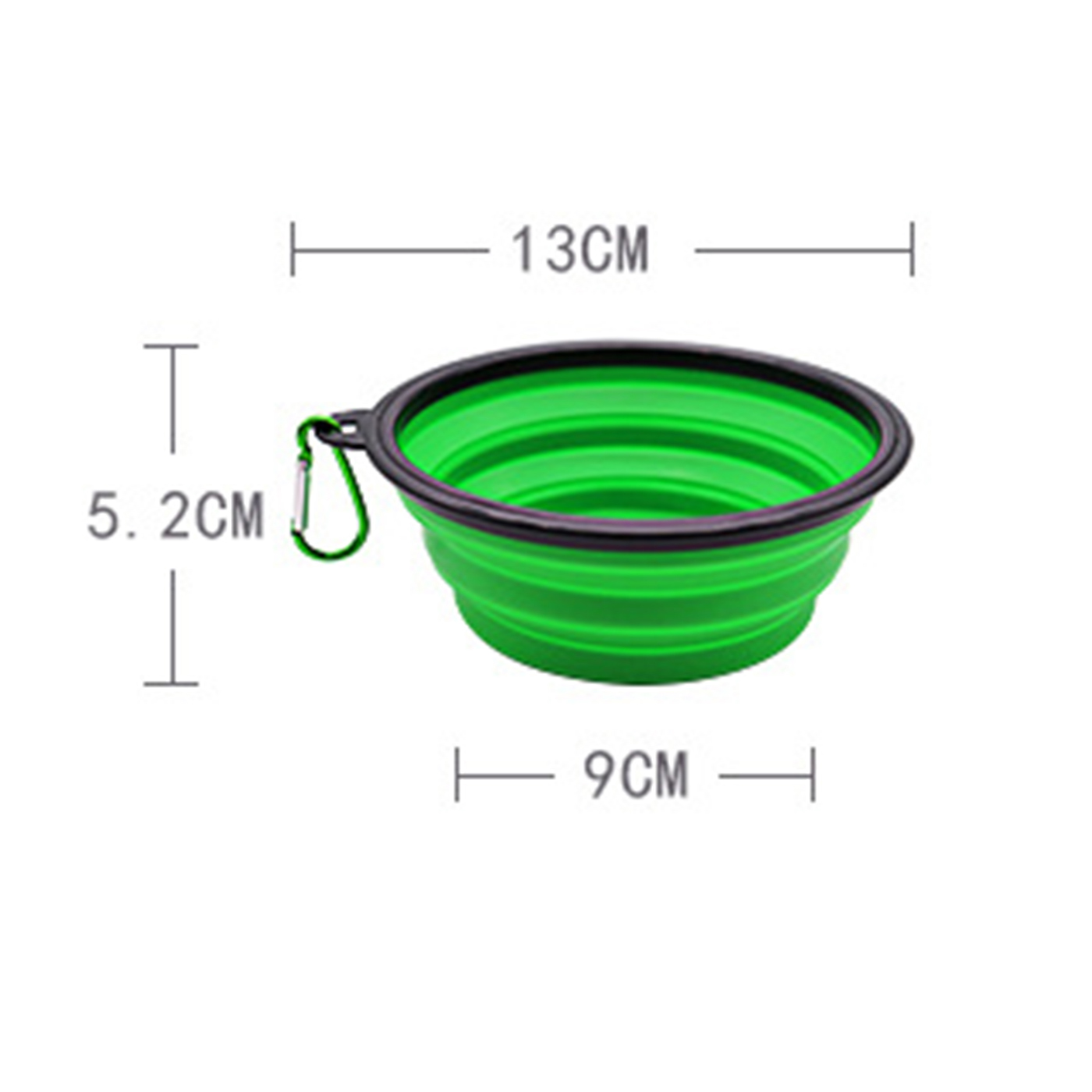 2 pcs Silicone Foldable Pet Bowl With Carabiner2