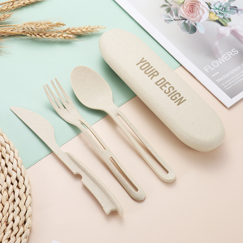 Wheat Straw Knife Fork Spoon Set1