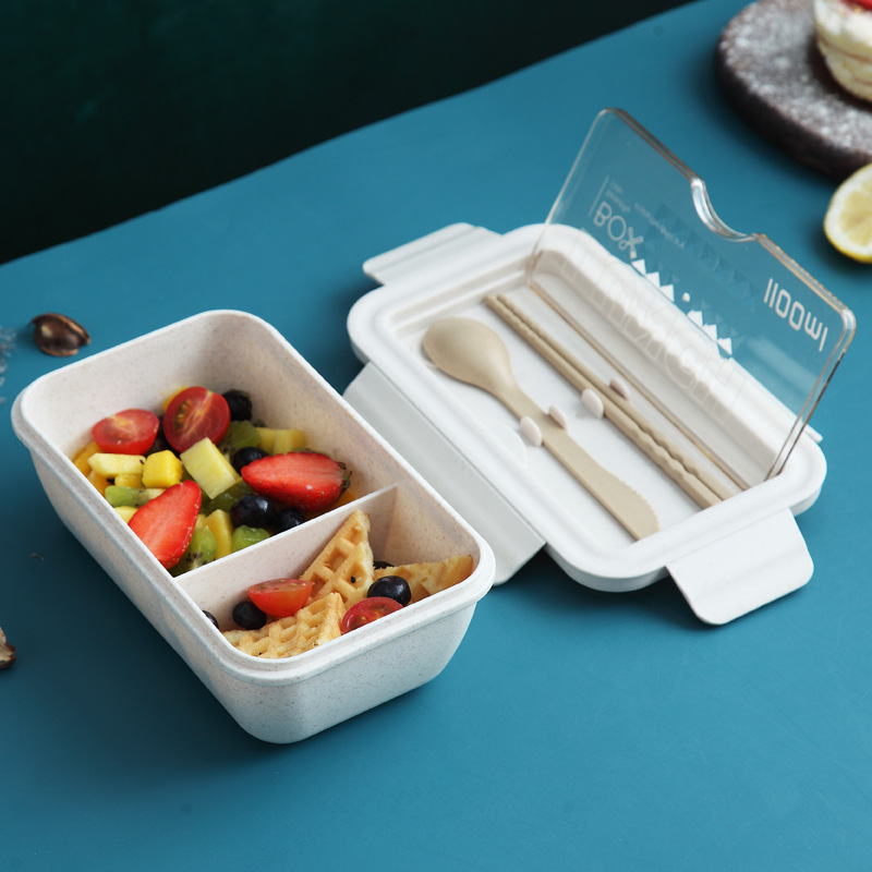 Wheat Straw Bento Box With Tableware3