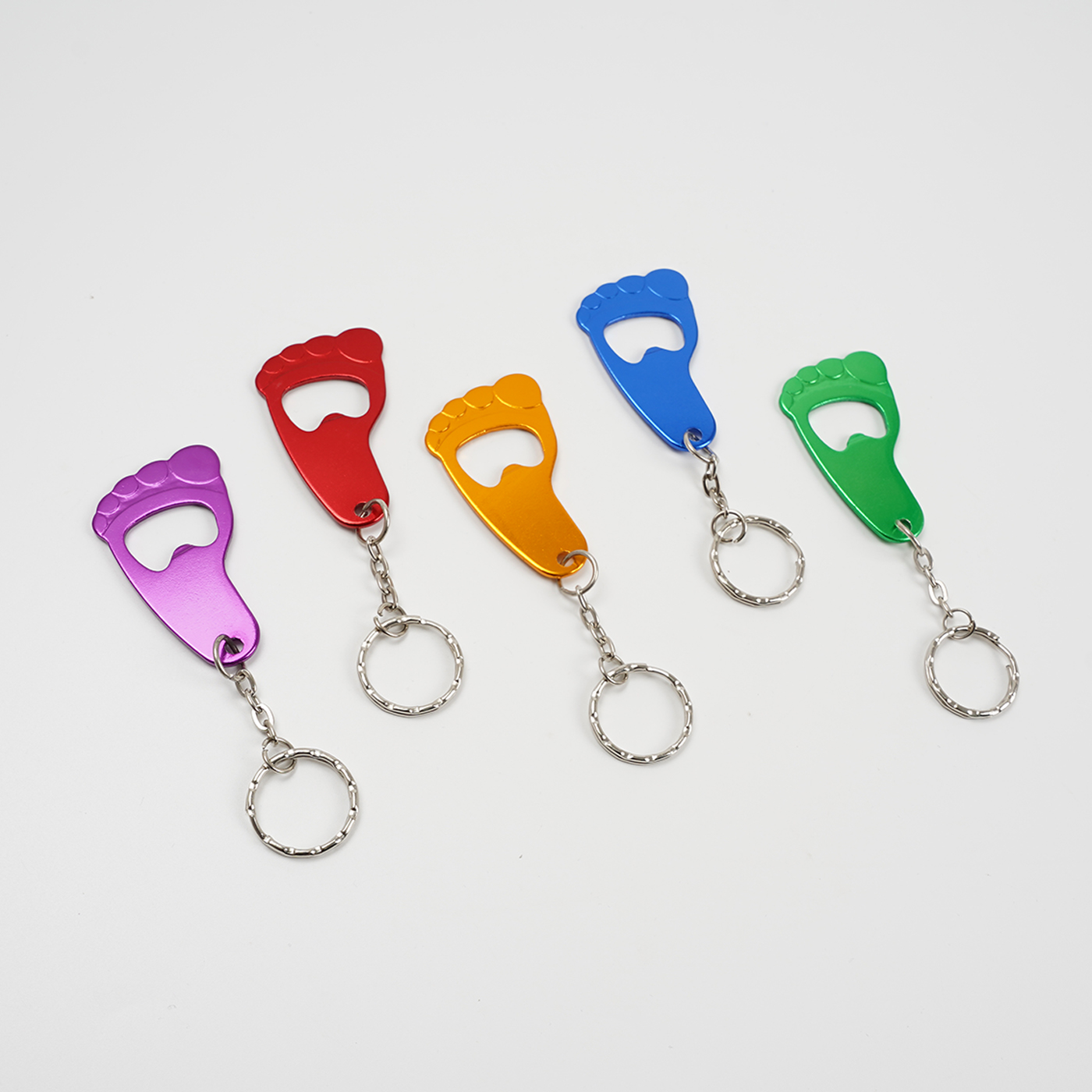 Foot Shape Bottle Opener Keychain2