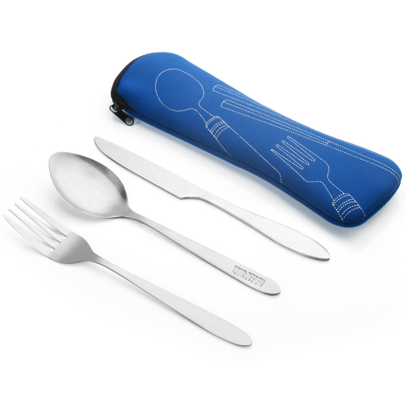 3 Pcs Camping Utensil Set With Neoprene Case1