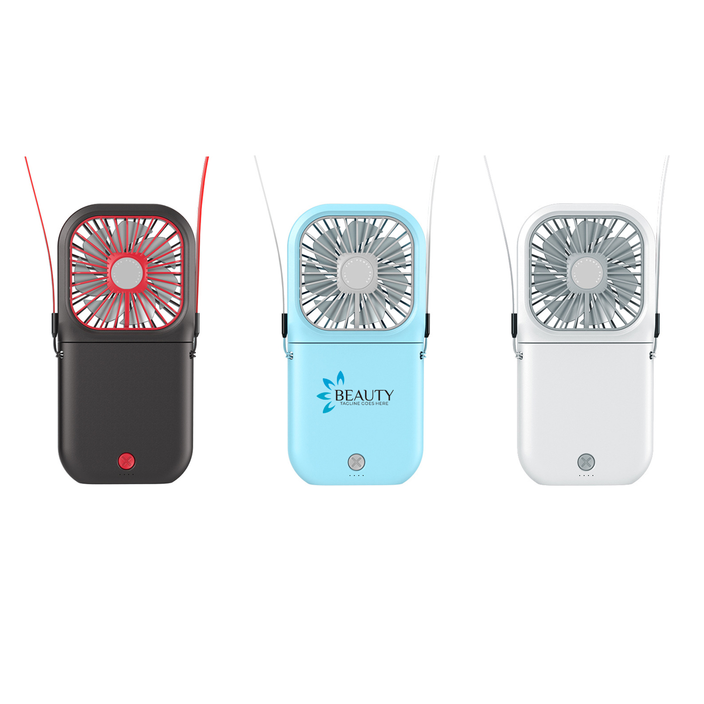 Nackenventilator mit Telefonständer, faltbar, hängend