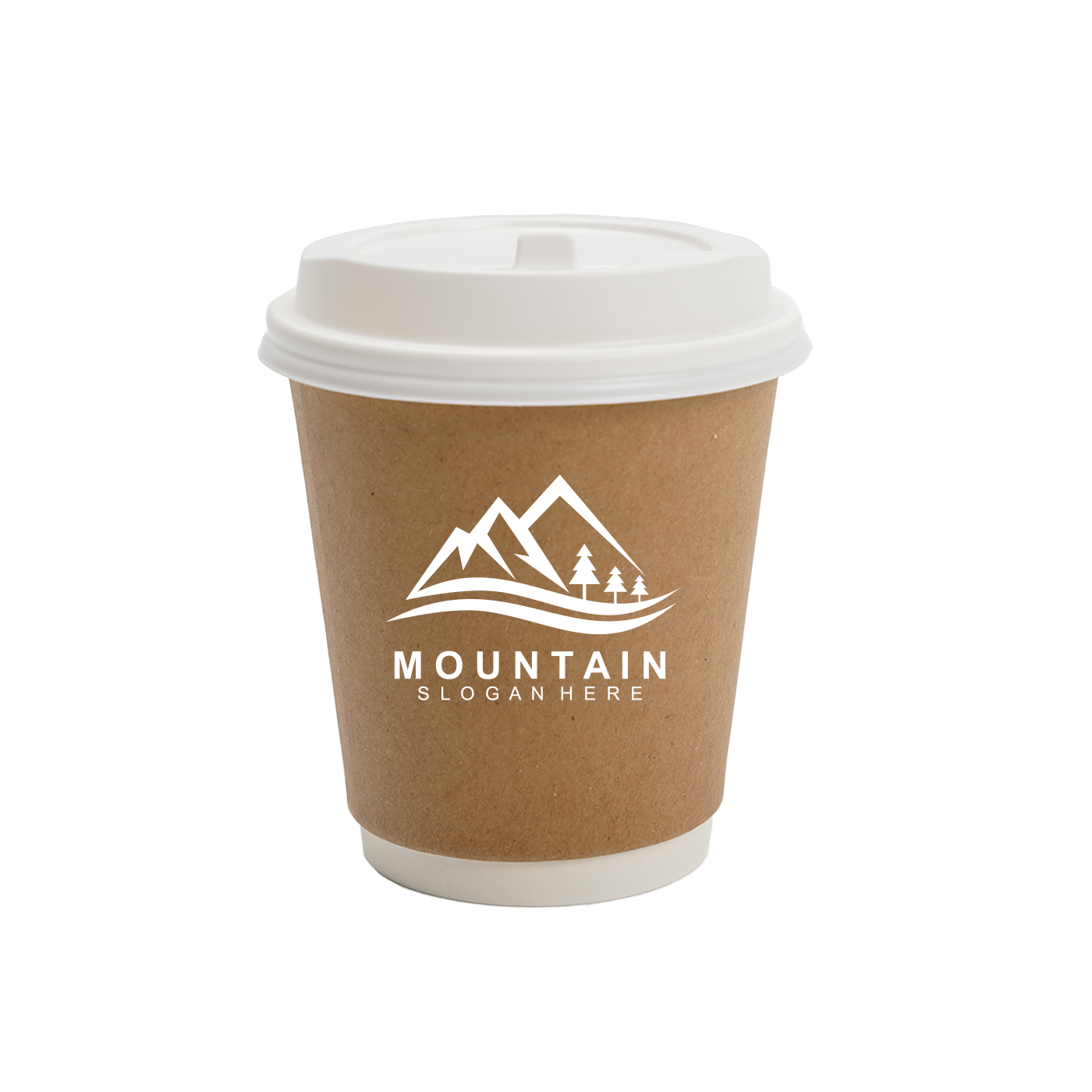 Double Kraft Paper Cup With Lid