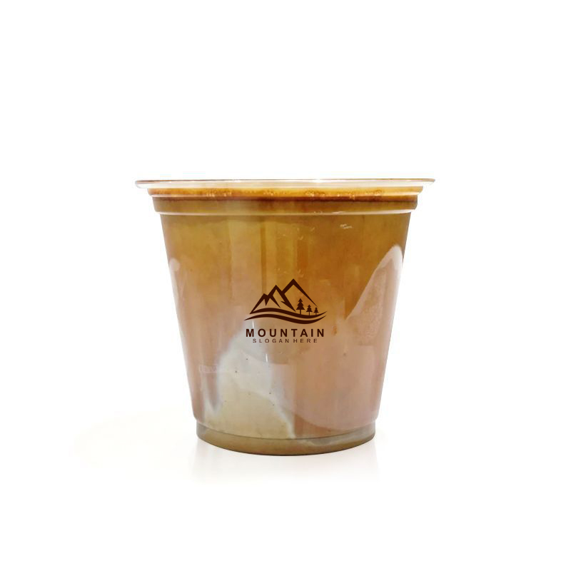 Plastikbecher, transparent, individuell, 9 oz.