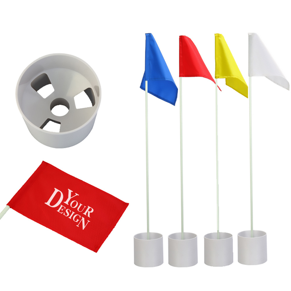 Custom Golf Flag Stick Set With Hole Cup1