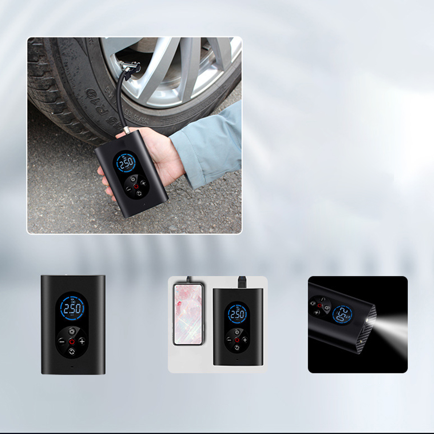 Car Tires Air Pump With Pressure Gauge1