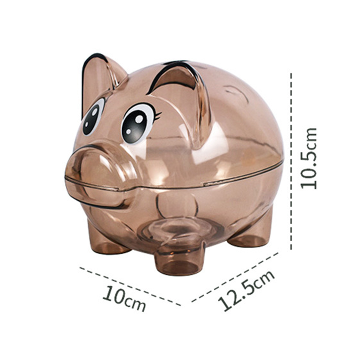 Clear Plastic Piggy Bank1