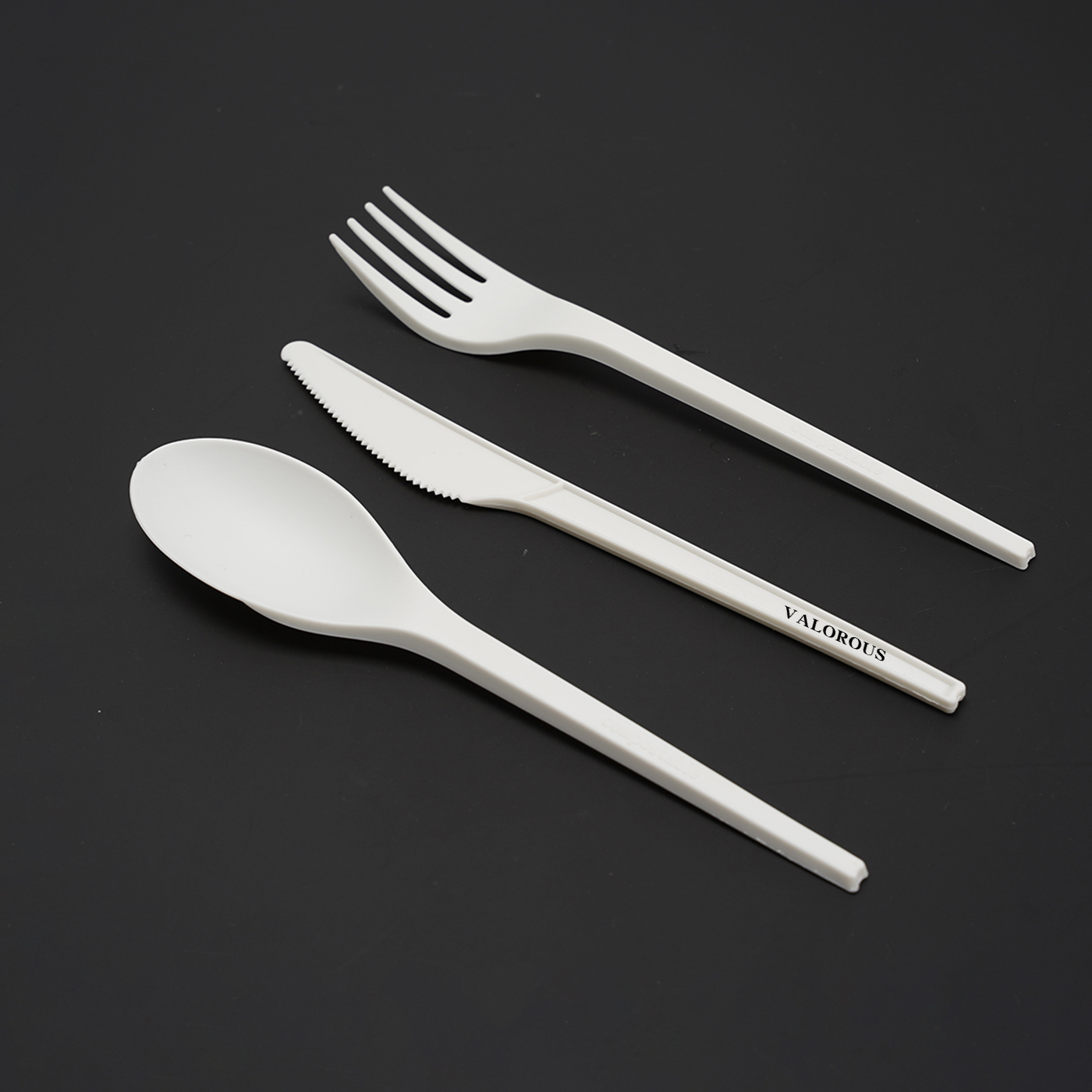 Besteckset, CPLA, 7 Zoll, abbaubar