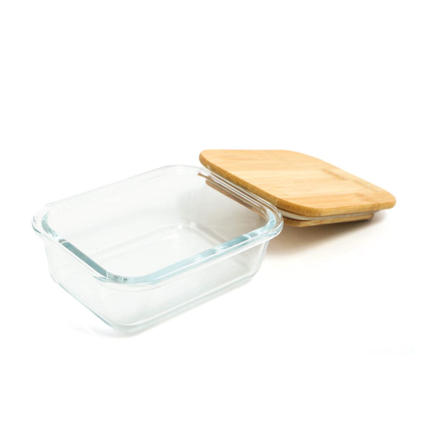 Square Borosilicate Glass Lunch Box With Bamboo Lid3