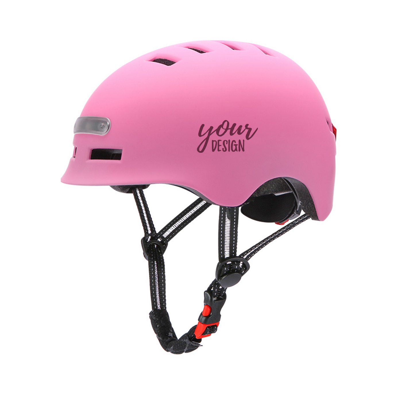 Bike Helmet With Warning Light1