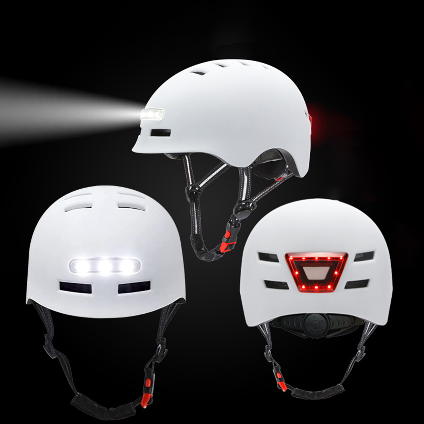 Bike Helmet With Warning Light2