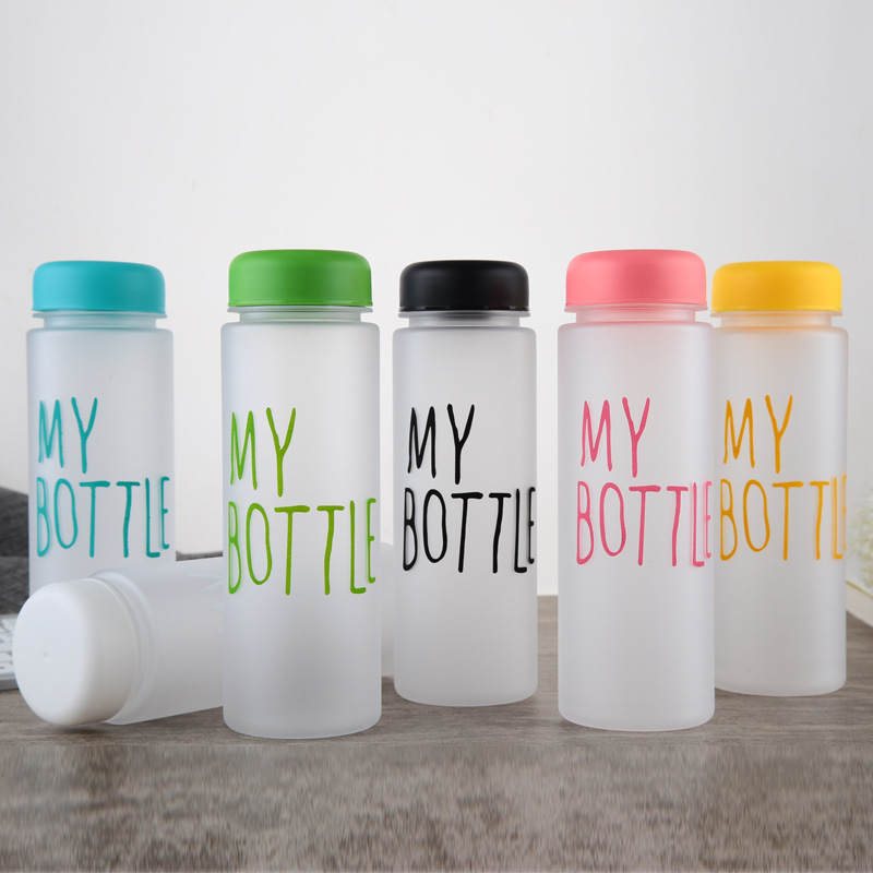 Wasserflasche, Kunststoff, mattiert, 16oz