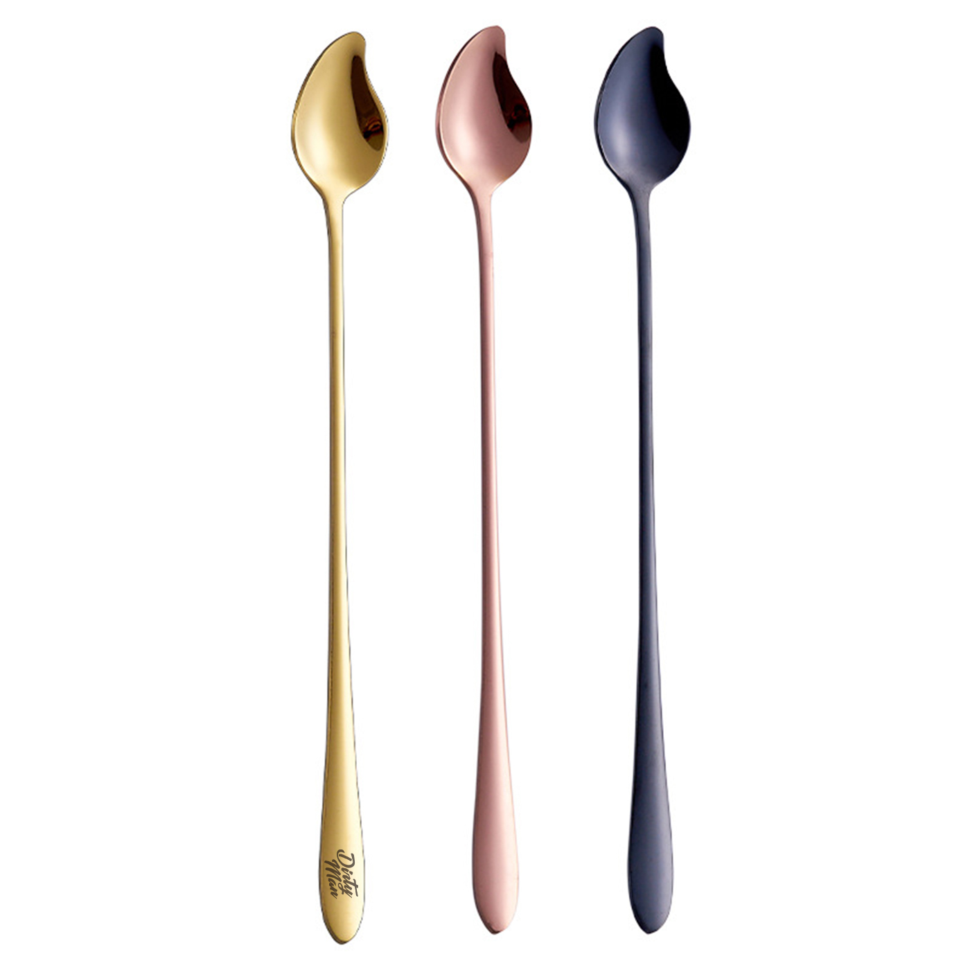 Mango Shaped Stainless Steel Long Handle Spoon