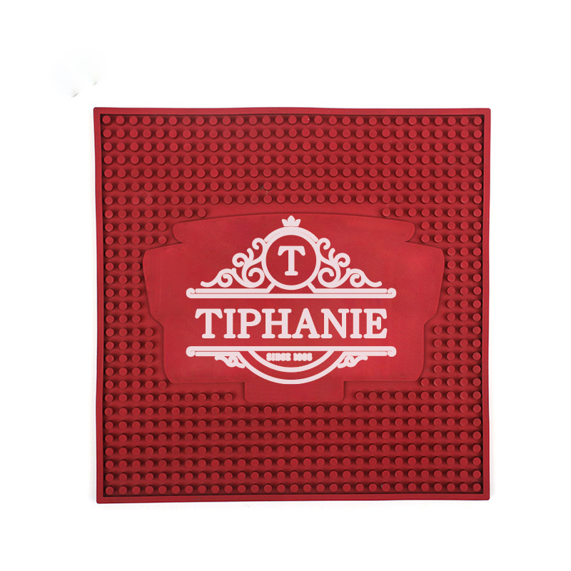 30*30cm Custom Logo Soft PVC Bar Mat1