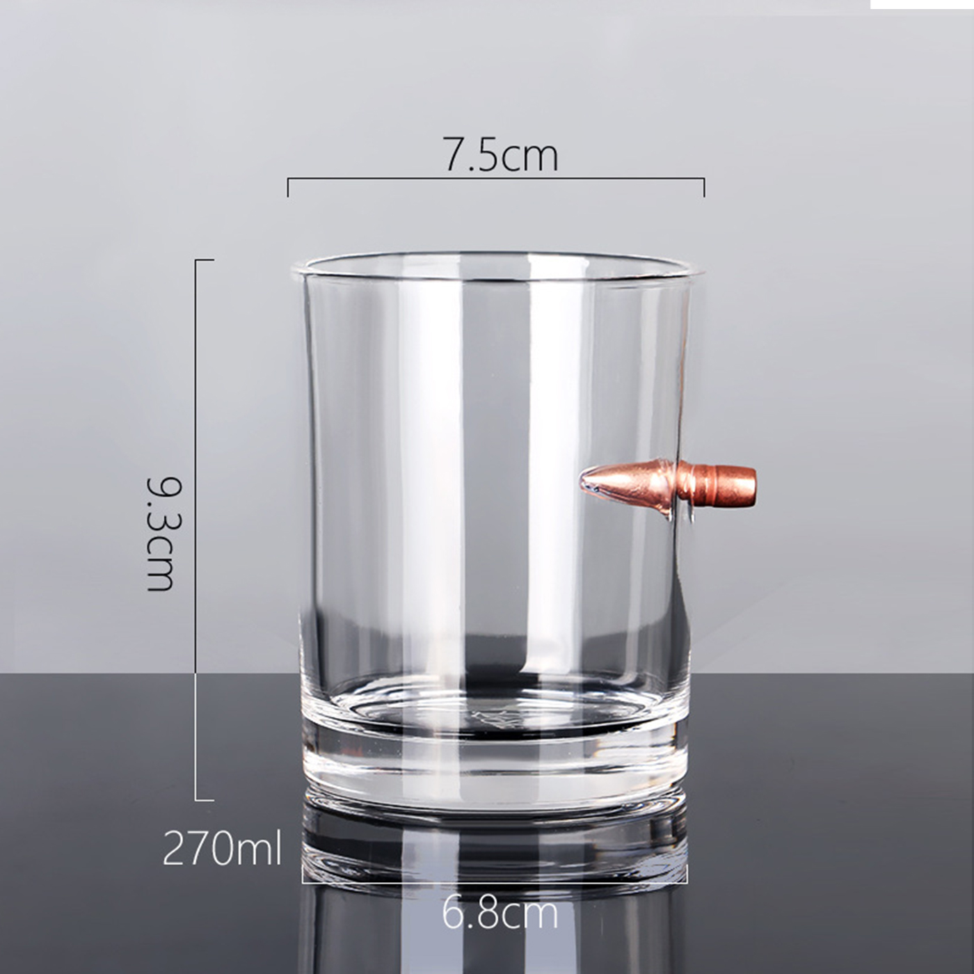 Custom Design Bullet Whiskey Glass 1
