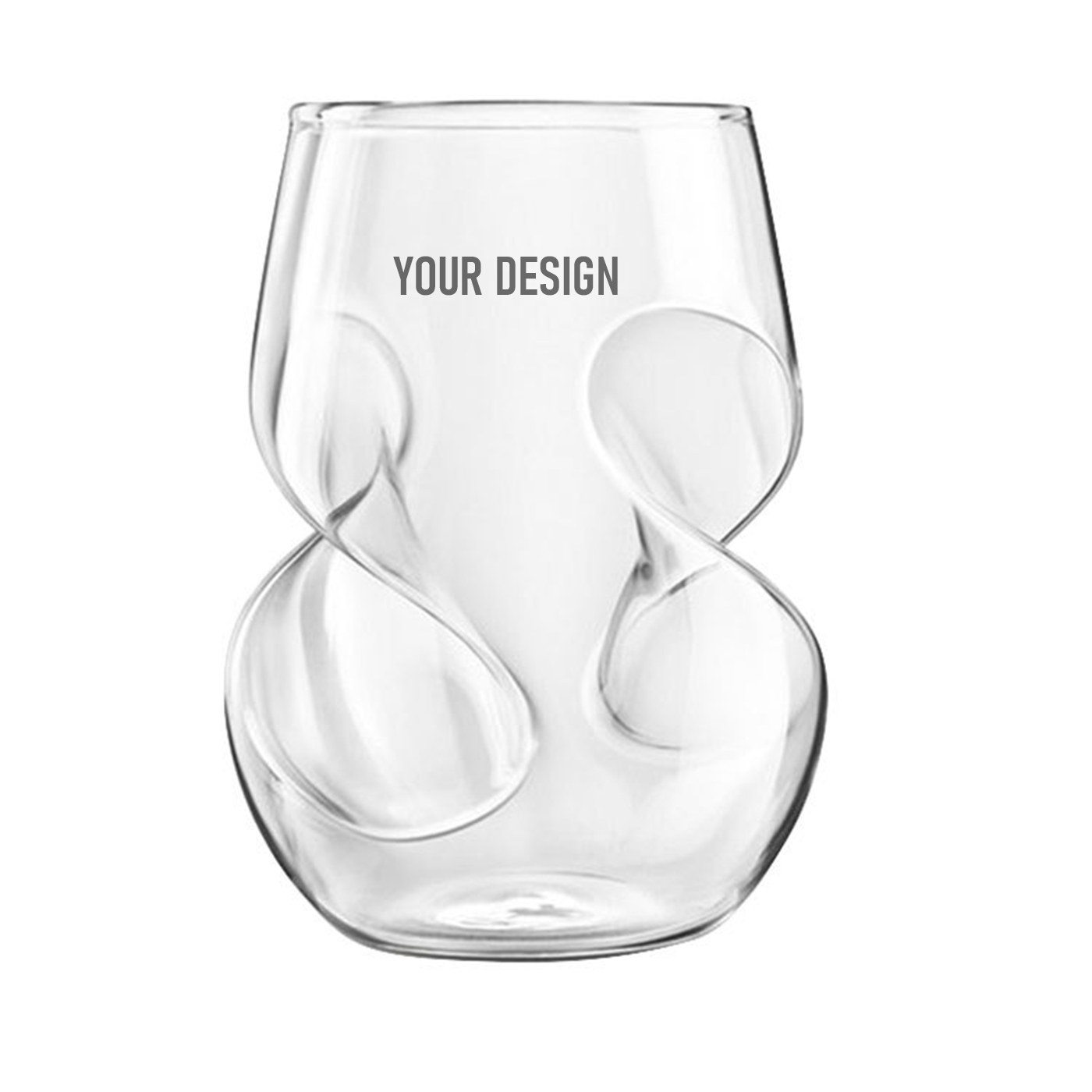 16 oz. Finger Indentations Stemless Wine Glasses1