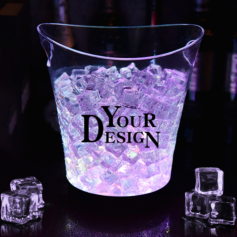 5L Transparent LED Lighted Ice Bucket1