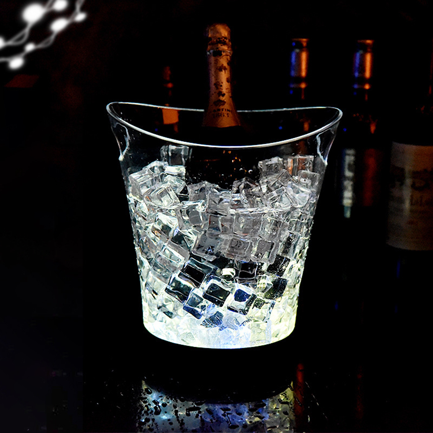 5L Transparent LED Lighted Ice Bucket2